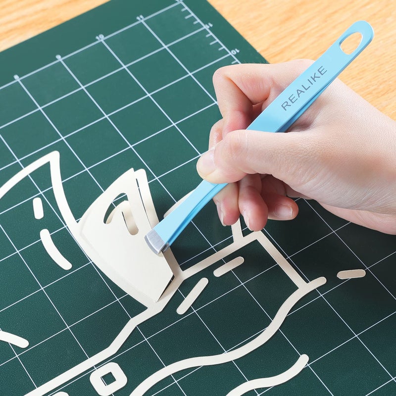 REALIKE 12x12 StandardGrip Cutting Mat Compatible with Cricut Maker 3/Maker 4/Maker/Explore 3/4/Air 2/Air/One(3 Mats), Green Standard Gridded Adhesive Cut Mat for Crafts - Image 4